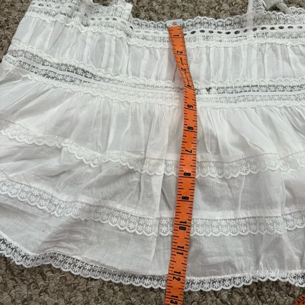Free People | NWOT Lacey Trim  Summer Preppy Bohemian Darling Dreams Tank Top